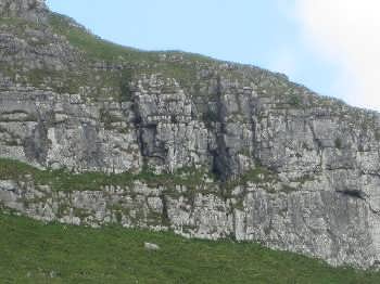 Attermire Cave, near Settle, viewed from afar