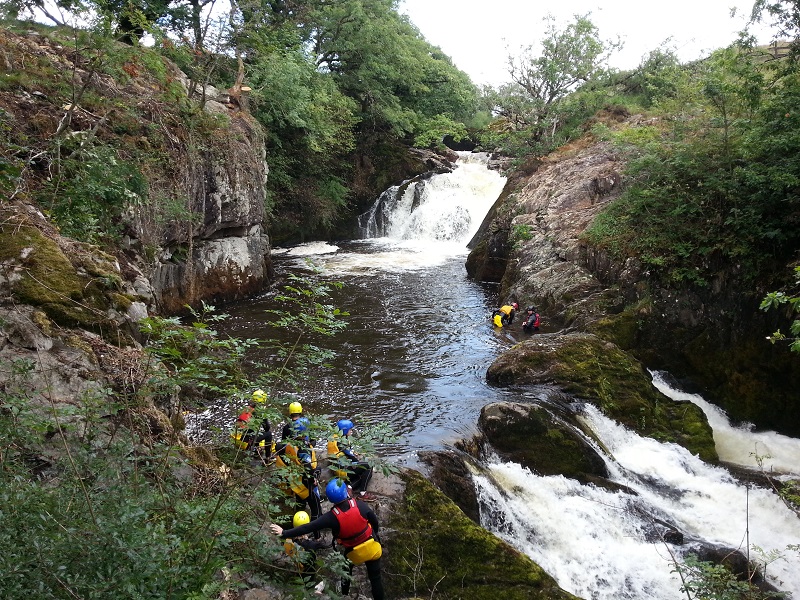 Canyoning at Beezley Falls near Ingleton