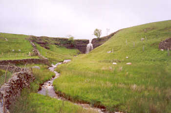 Waterfall on Kidstones Pass, above Cray, in the Yorkshire Dales