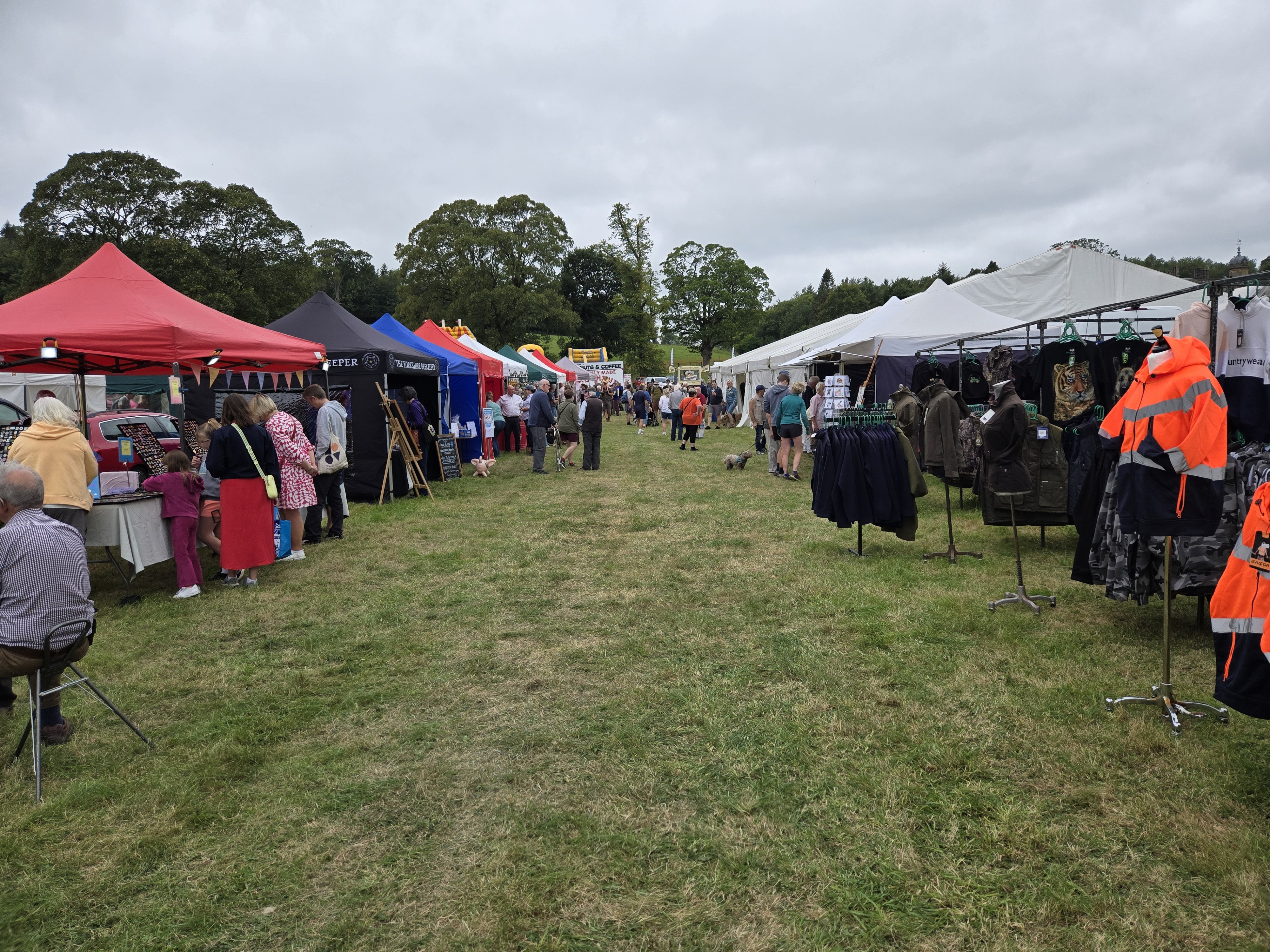 Row of stalls at Gargrave Show