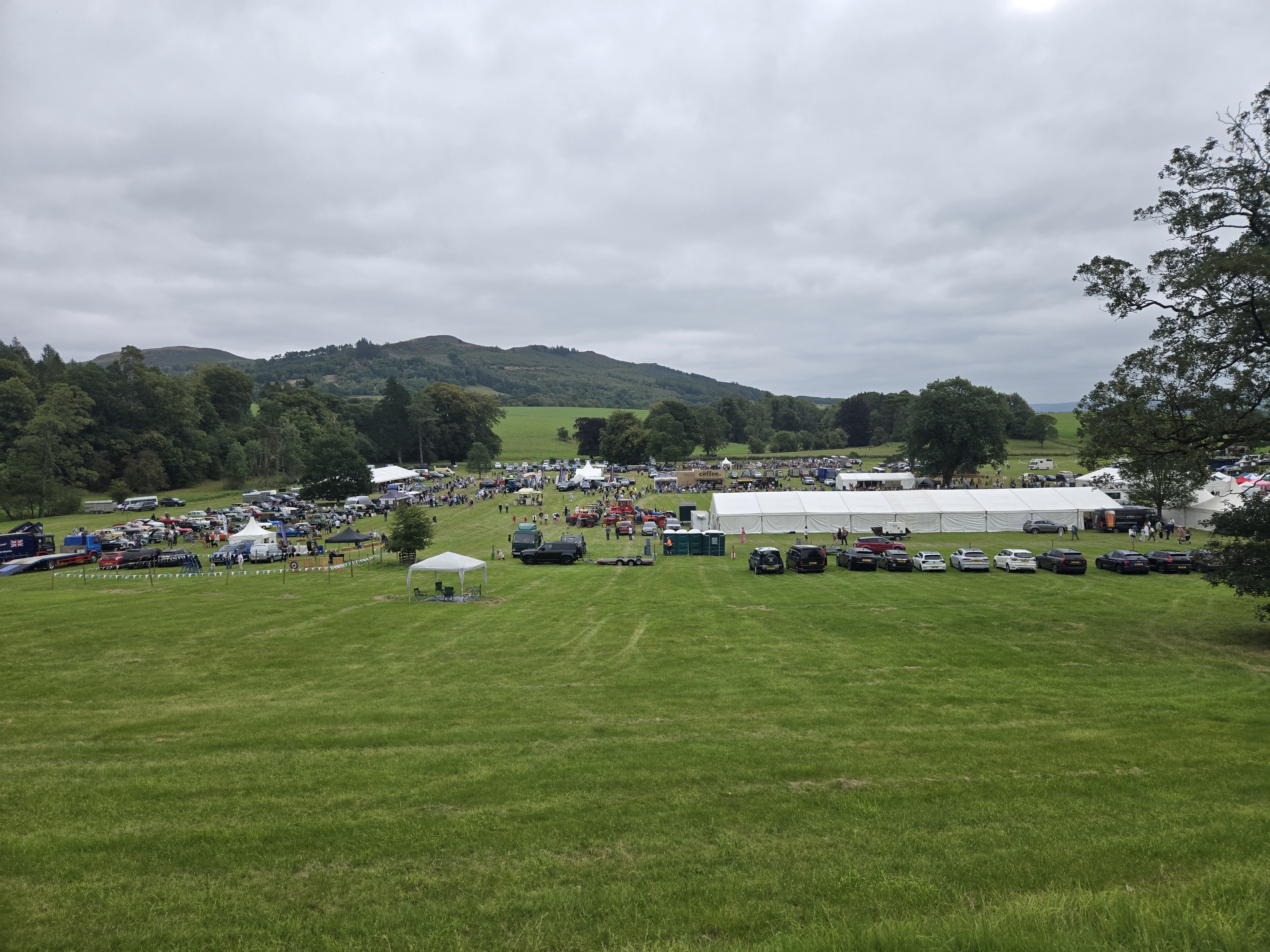 Gargrave Show field viewed from afar