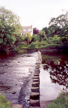 Stepping stones across the River Wharfe, Ilkley, Yorkshire