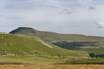 Ingleborough and White Scars, viewed from Kingsdale