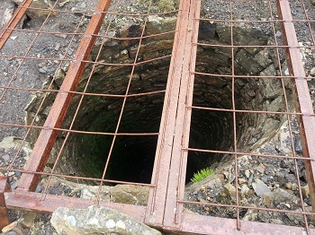 Mine shaft in Swinner Gill, Swaledale