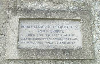 Bronte plaque, Cowan Bridge