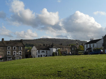 Cottages on village green at Reeth, Swaledale