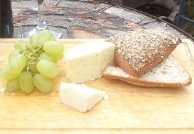 Wensleydale cheese on platter