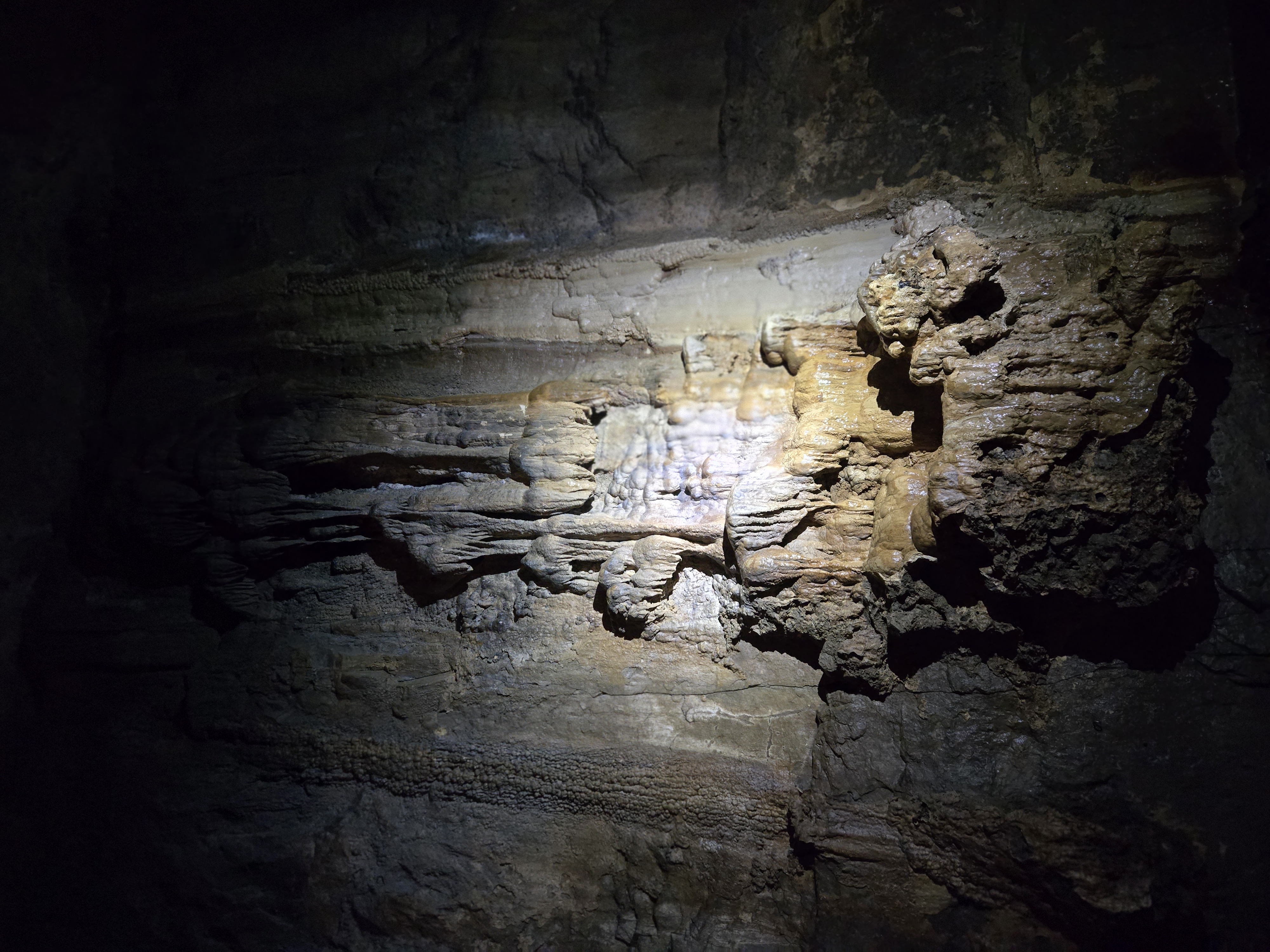 limestone formations in Yordas Cave